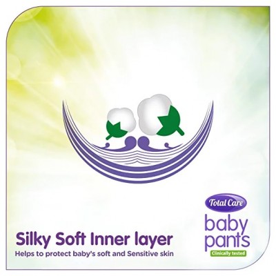 Himalaya Herbal Total Care Baby Pants Style Diapers Extra Large - 54 Pieces 12to 17 kg, 18 to 24 Months, With anti rash shield rapid absorption, leakproof, silky soft inner layer & wetness indicator