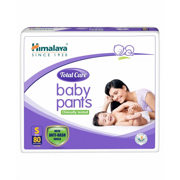 Himalaya Herbal Total Care Baby Pant Style Diapers Small - 80 Pieces