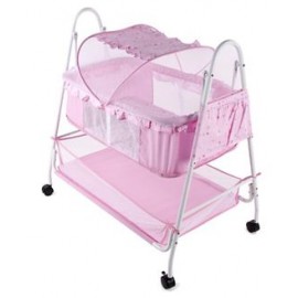 Baby World Cradle With Mosquito Net - Pink