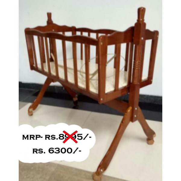 BabyWorld Wooden Cradle With Mosquito Net 