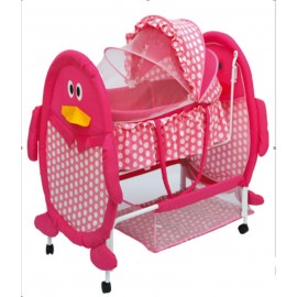 Baby World Fancy Cradle With Mosquito  Net  Red