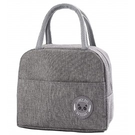 Insulated Lunch Bags Small for Women Work,Student Kids to School,Thermal Cooler Tote Bag Picnic Organizer Storage Lunch Box Portable and Reusable (Grey)