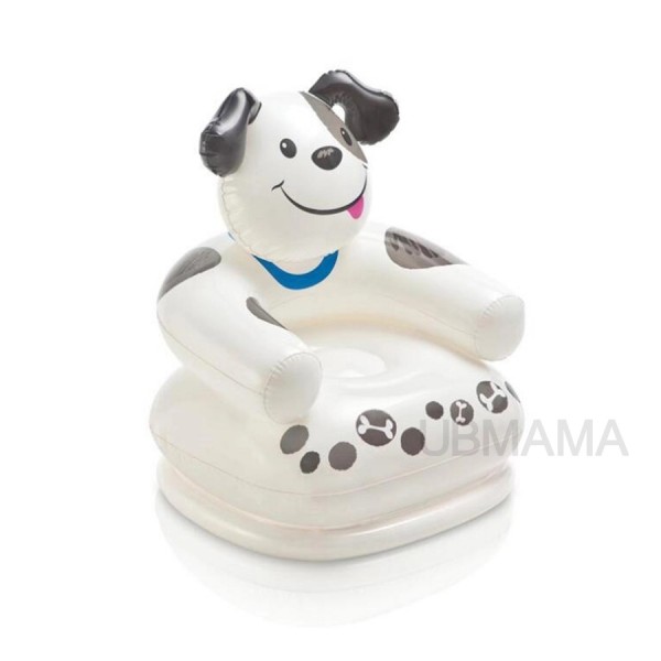 Intex Happy Animal Puppy Inflatable Animal Chair (White, Black)