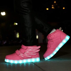 Boys Girls Breathable LED Light Up Shoes Flashing Colorful Sneakers for Kids