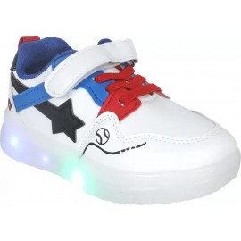 velcro LED shoes blu n red 