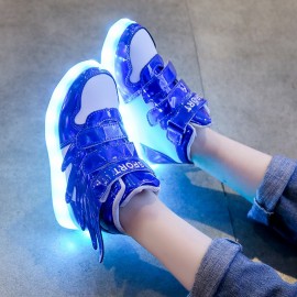  Fashion Wing LED Lights Up Shoes Remote Control Flashing Sneakers for Kids Girls Boys