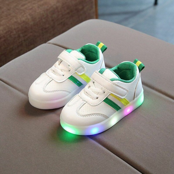 Children Led Shoes Boys Girls Toddler Baby Glowing Sneakers Light Up Luminous grn