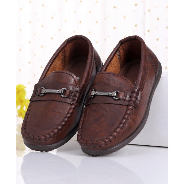 boys loafer shoes coffee brown