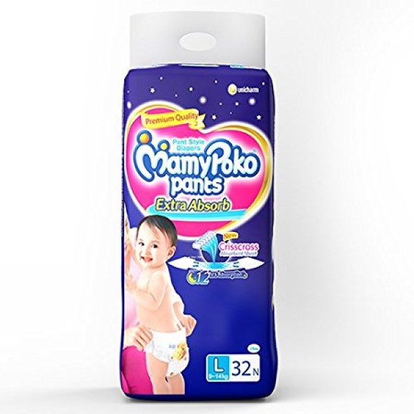 Mamy Poko Large Size Baby Diapers (32 Count)