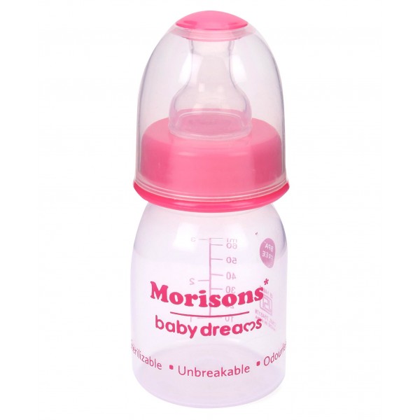 Morisons Baby Dreams Regular PP Feeding Bottle 60ml - Pink