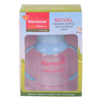 Morisons Baby Dreams Royal PP Bottle with handle-125ml-Blue