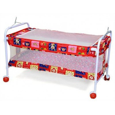 Mothertouch Bear Print Baby Cradle Cum Bassinet (RED)