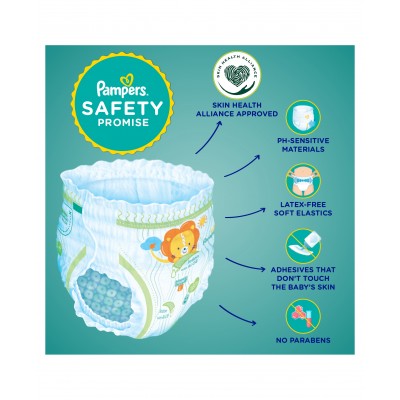 Pampers Taped Diapers Small (SM) 22 count Upto 8 Kg, 1 Pampers = 1 Dry Night, With magic gel and cotton like soft cover