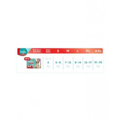 Pampers Taped Diapers Small (SM) 22 count Upto 8 Kg, 1 Pampers = 1 Dry Night, With magic gel and cotton like soft cover