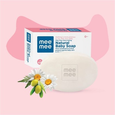 MEE MEE 100% NATURAL NOURISHING BABY SOAP WITH CHAMOMILE & OLIVE | ORGANIC BABY SOAP | 75 GMS