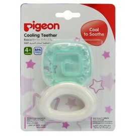 Pigeon Cooling Teether Square Shape - Blue White