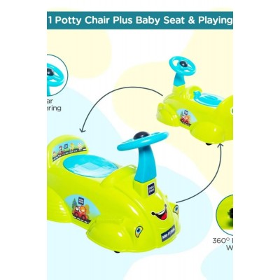 Mee Mee 2 In 1 Potty Chair & Baby Seat Car Potty With Storage (Green)