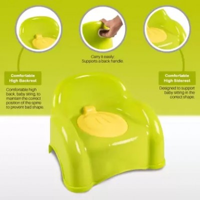 babyworld  Potty Chair Seat for Toddlers.A perfect Potty Seat for Infants with Removable bowl & Lid Potty Box  (Green)