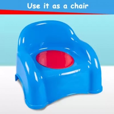 baby world Potty Chair Seat for Toddlers.A perfect Potty Seat for Infants with Removable bowl & Lid Potty Box  (Blue)