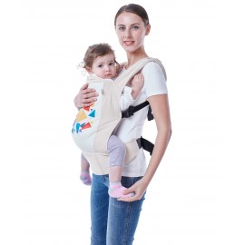 R for Rabbit Hug Me Elite Baby Carrier - cream 6 Months to 3 Years, 14.5 x 29 x 50 cm, Carrying capacity from 3 to 20 kg, Made out of good quality cotton fabric which is machine washable