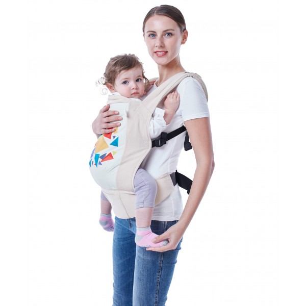 R for Rabbit Hug Me Elite Baby Carrier - cream 6 Months to 3 Years, 14.5 x 29 x 50 cm, Carrying capacity from 3 to 20 kg, Made out of good quality cotton fabric which is machine washable