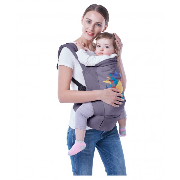R for Rabbit Hug Me Elite Baby Carrier - dark gry  6 Months to 3 Years, L 14.5 x B 29 x H 50 cm, Carrying Capacity is from 3 to 20 kg, Made out of good quality cotton fabric which is machine washable