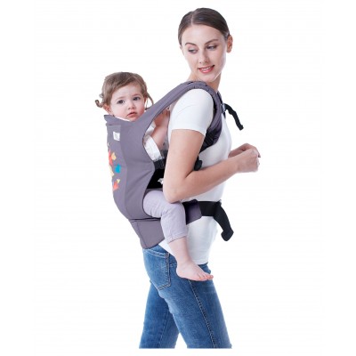 R for Rabbit Hug Me Elite Baby Carrier - dark gry  6 Months to 3 Years, L 14.5 x B 29 x H 50 cm, Carrying Capacity is from 3 to 20 kg, Made out of good quality cotton fabric which is machine washable