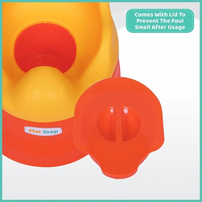 1st Step Adaptable Baby Potty Seat/Potty Trainer Set (Orange)