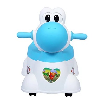 1st Step Musical BabyToilet/Potty Trainer/Seat With Removable Tray, Wheels & Closing Lid (blue)