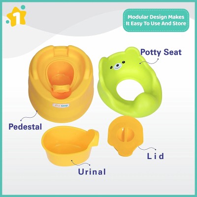 1st Step Adaptable Baby Potty Seat/Potty Trainer Set (Yellow)
