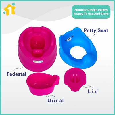 1st Step Adaptable Baby Potty Seat/Potty Trainer Set (Pink)