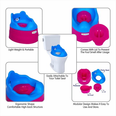 1st Step Adaptable Baby Potty Seat/Potty Trainer Set (Pink)
