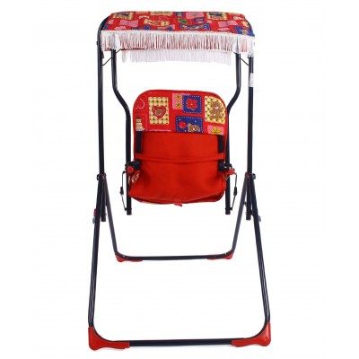 Mothertouch Garden Swing - Navy Blue & White 0 to 15 Months, 80 x 55 x 106.5 cm, Carrying capacity 13 kg, garden swing with removable canopy and feeding tray