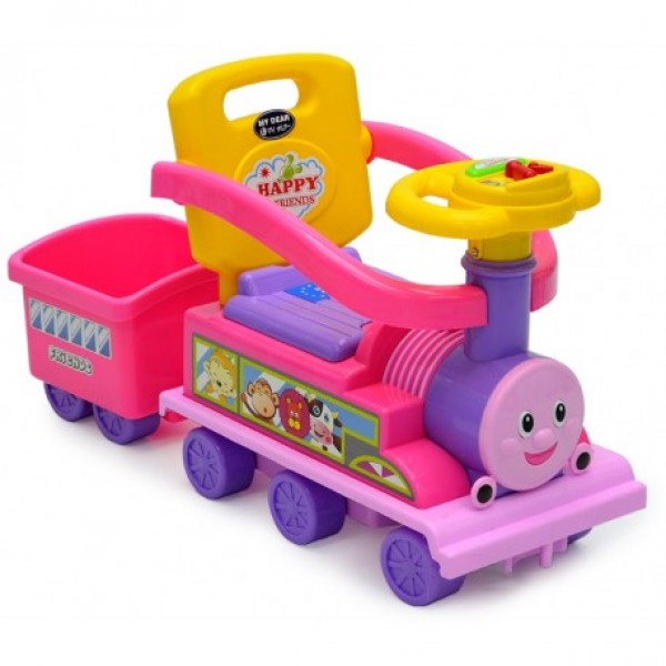 Baby world Store Happy Friends Train Ride On Pink