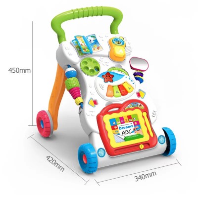 Baby World Store Baby walker with Detachable non-toxic Toys multicolor