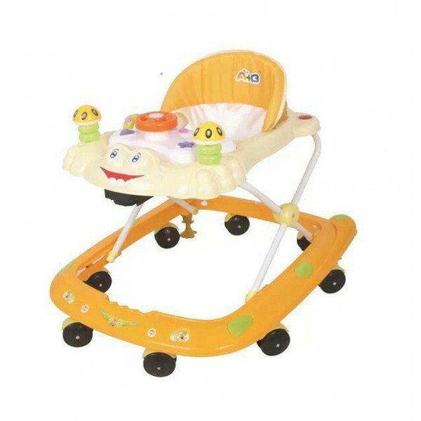 Baby World Store Musical Walker with Stopper Orange