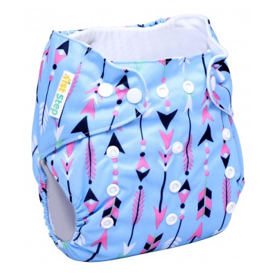 1st Step Size Freesize Adjustable, Washable and Reusable Diaper with Diaper Liner (Arrow)