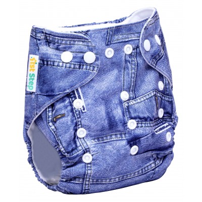 1st Step Adjustable Reusable Diaper With Diaper Liner Flamingo Print - Blue 0 to 24 Months, The material is soft on the baby's skin and does not cause irritation or diaper rashes