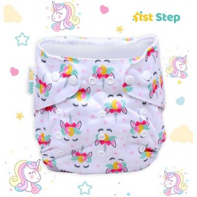 1st Step Adjustable Reusable Diaper With Diaper Liner unicorn print 