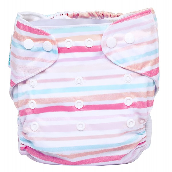 1st Step Size Freesize Adjustable, Washable And Reusable Diaper With Diaper Liner (Lines)