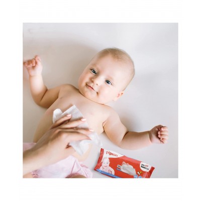 Pigeon Baby Skincare Wipes - 72 Pieces Enriched with glycerin for moisturization and hydration