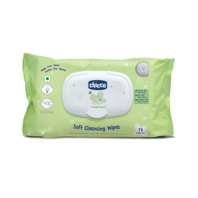 Chicco Baby Moments Bipack Fliptop Wipes Pack of 2 - 144 Pieces 0 Months+, For tender, loving comfort