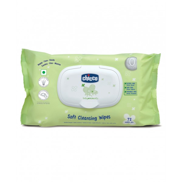 Chicco Baby Moments Soft Cleansing Wipes 72 Wipes